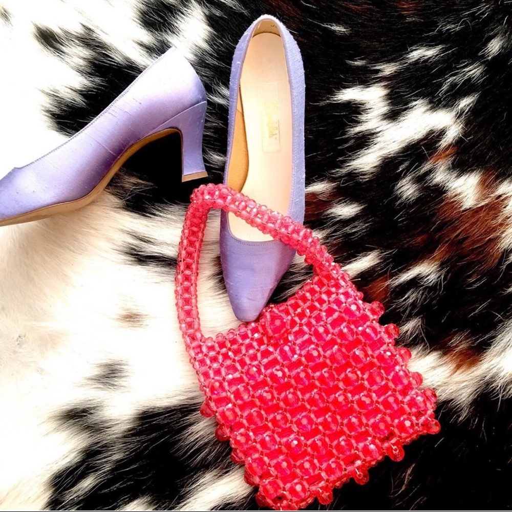 Pink Mini Beaded Bag